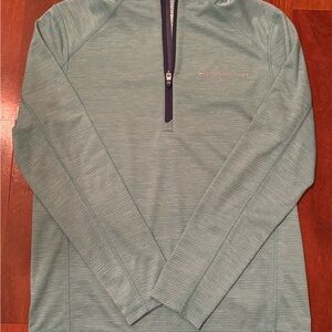 Vineyard Vines 1/4 Zip Teal Performance Top